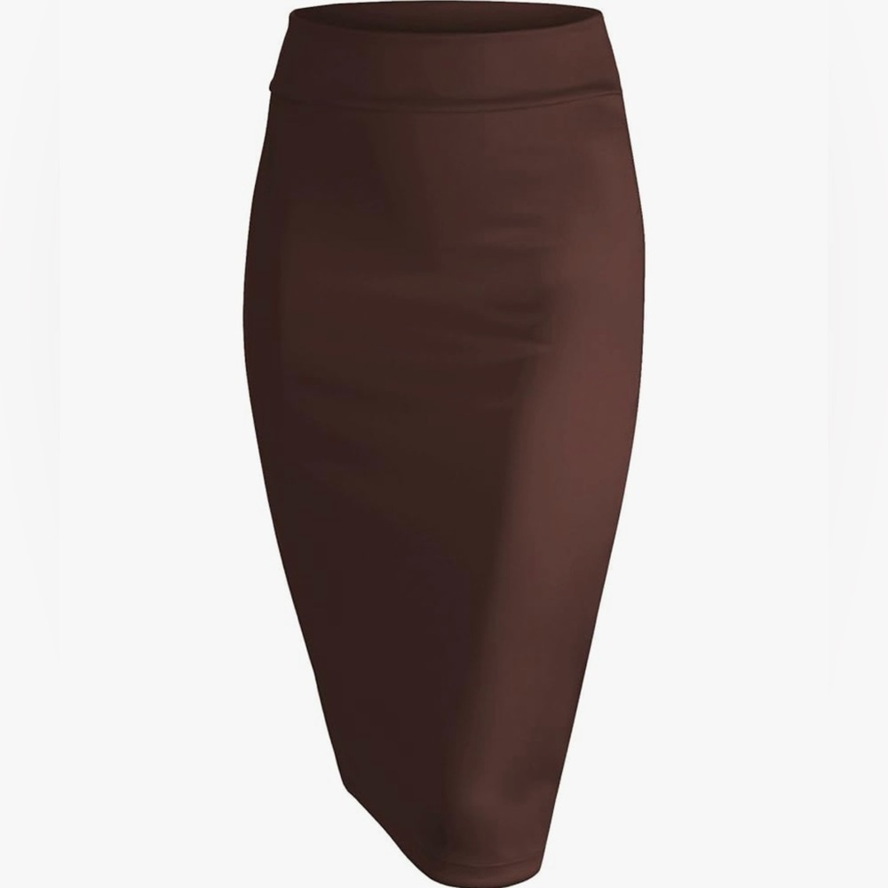 Classic Brown Pencil Skirt - Women - Picture 3 of 6